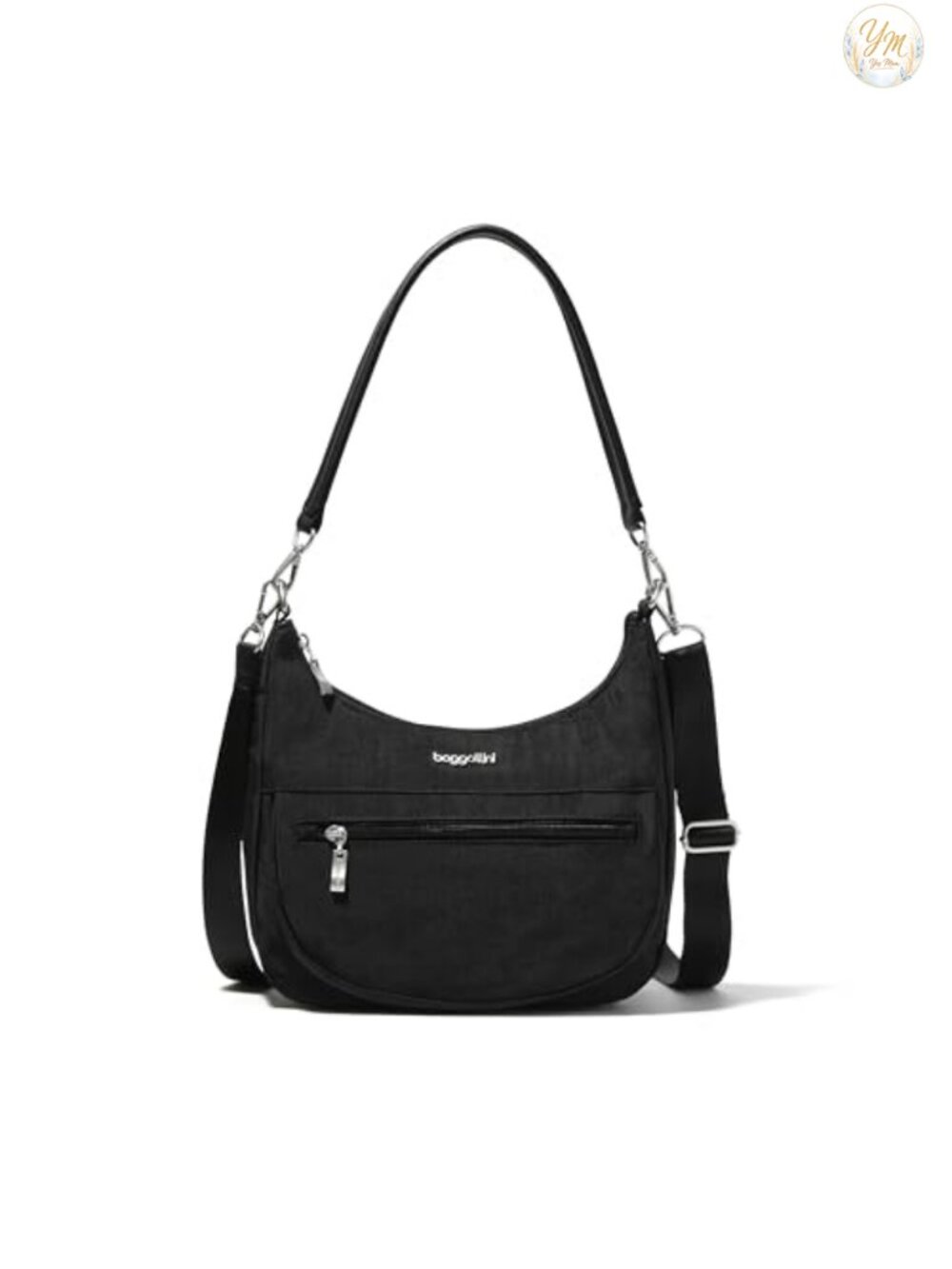 Nylon Water-Resistant Convertible Shoulder Crossbody Bag with Phone Pocket